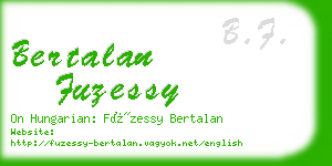 bertalan fuzessy business card